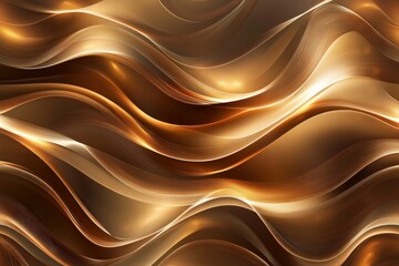 Poster - Rich golden waves with luminous reflections create a captivating artistic impression, merging warmth and motion for a majestic visual experience that inspires creativity.