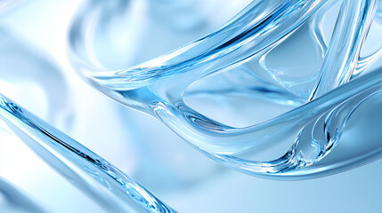 Poster - wavy glass shapes background