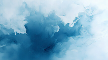 Poster - white and blue colors background