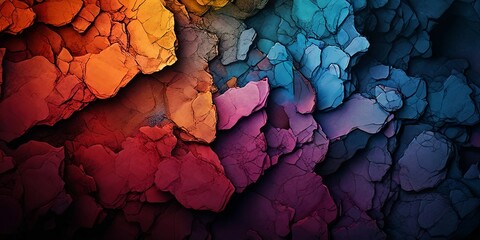 Aufkleber - A colorful rock wall with a variety of colors