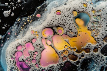 Poster - A mesmerizing mix of vivid colors and textures forms an abstract and fascinating pattern, leading viewers into a world of imagination and artistic expression.
