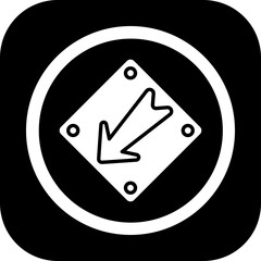 Poster - Down Left Arrow Icon Design