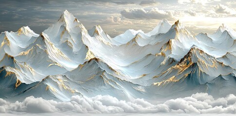 Poster - An stock generated stock photo with a great landscape adventure in Nepal. Graphic art.