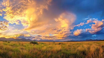 Poster - 4K time-lapse: majestic sunrise/sunset landscape with heavenly light and rolling colorful clouds, Stock Video