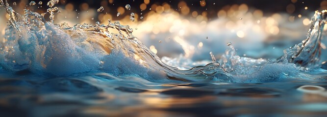 Wall Mural - 15. an abstract water splash background, giving a refreshing vibe to the empty space