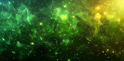 Aufkleber - This abstract picture shows a bright green shape repeated pattern polygon geometry in the background. Geometry is the study of form, size, properties, and dimensions of objects and spaces.