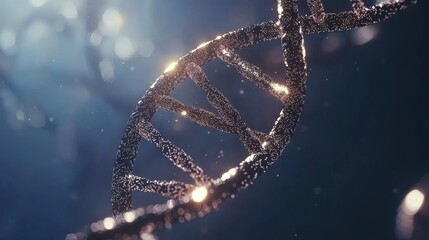 Leinwandbilder - A vibrant abstract background of molecular structures: DNA strands, genetic engineering, neural networks and innovation technology in scientific research
