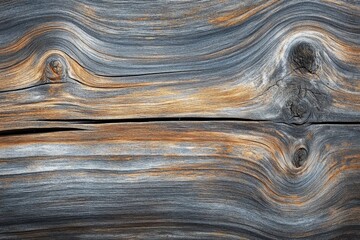 Aufkleber - A close-up photograph of aged wooden plank showcasing intricate wood grain patterns, honoring the passage of time through nature's enduring textures.