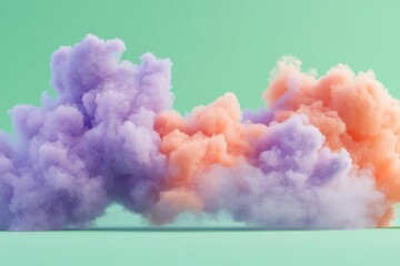 Aufkleber - Vibrant purple and orange cloud formations evoke a sense of wonder and awe, blending seamlessly into a serene background that invites reflection and imagination.