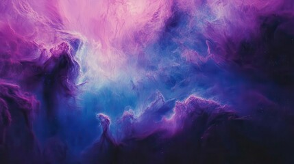 Wall Mural - a mesmerizing nebula in deep blue, purple, and magenta hues, creating a stardust wallpaper effect th