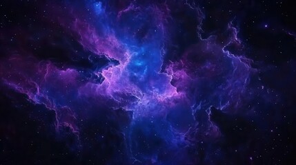 Wall Mural - a mesmerizing nebula in deep blue, purple, and magenta hues, creating a stardust wallpaper effect th