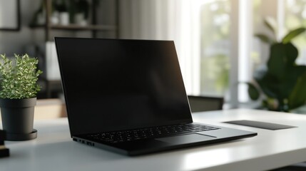 Poster - Black Laptop on a Desk