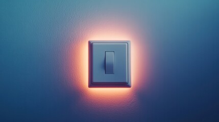 Poster - White light switch with ambient lighting