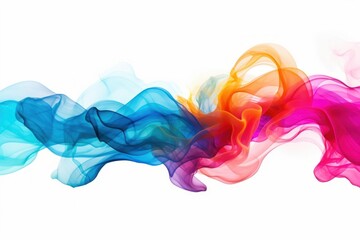 Canvas Print - Colourful smoke white background lightweight.