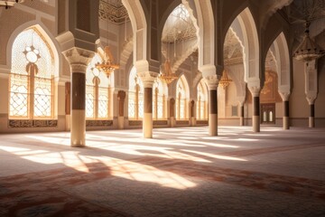 Canvas Print - Architecture building flooring mosque.