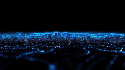 Poster - Abstract Digital Cityscape