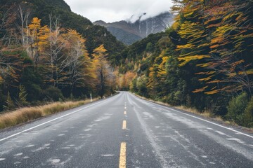 Canvas Print - Empty road outdoors freeway highway.