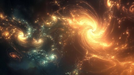 Wall Mural - swirling lights and ethereal shapes, embodying the celestial beauty of a starry night