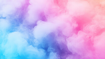 Dreamy pastel clouds: Pink and blue abstract.