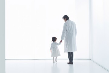 Wall Mural - Child hospital doctor adult.