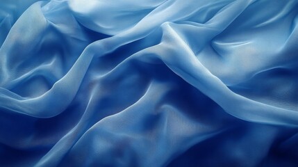 Poster - Blue Silk Fabric Background