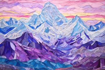 Wall Mural - Snow mountain art backgrounds outdoors.