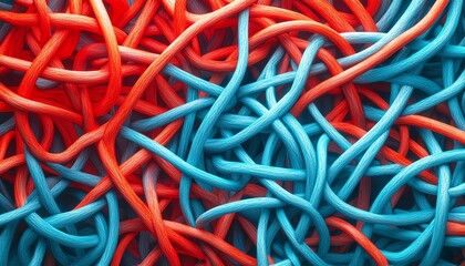 Aufkleber - Artistic depiction of a chaotic organizational structure