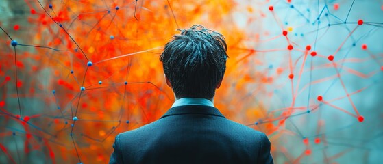 Poster - Dramatic visualization of messy management, featuring a chaotic web of decisions and processes, with overlapping elements illustrating confusion and inefficiency