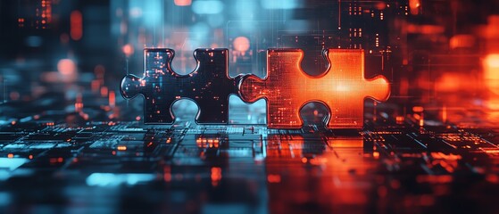 Aufkleber - Futuristic graphic design of API integration