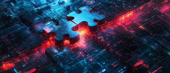 Aufkleber - Futuristic graphic design of API integration