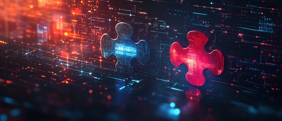 Aufkleber - Futuristic graphic design of API integration