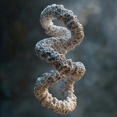 Fototapete - chromosome. DNA spiral. Genome. 3d rendering