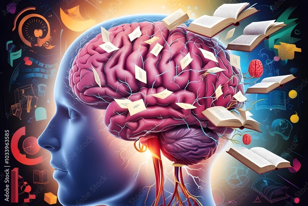 Artwork visualising the concept of reading the formation of the human ...