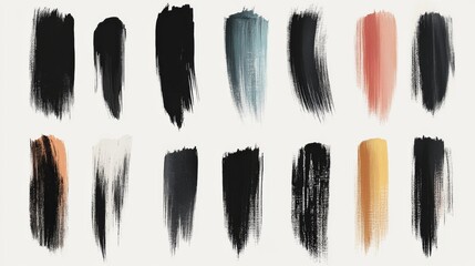 Poster - Abstract Brush Strokes Collection