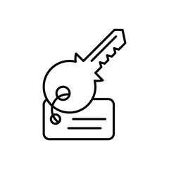 Key vector icon stock illustration