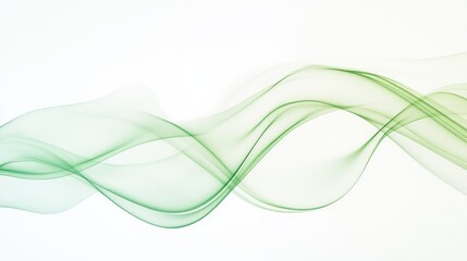 Poster - abstract green waves