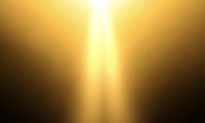 Wall Mural - a beam of golden light emanates from a dark background, creating a striking visual effect.