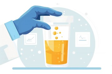 Aufkleber - A person's hand holding a glass filled with orange juice, a refreshing beverage