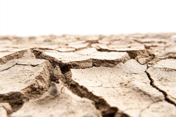Poster - A close-up shot of dry, cracked earth