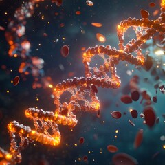 Fototapete - Conceptual image illustrating DNA gene editing