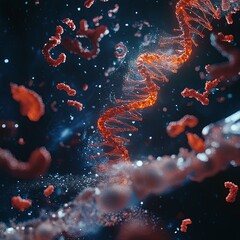 Fototapete - Conceptual image illustrating DNA gene editing
