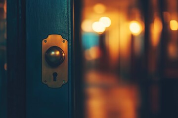 Poster - Close-up shot of a door handle with details