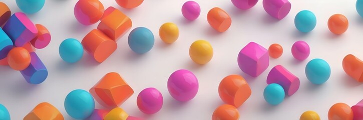 Abstract 3D geometric sphere shapes dynamic background pattern