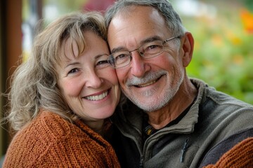 Poster - A happy couple posing for a photo shoot