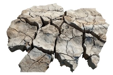 Poster - A natural stone with fissures and crevices