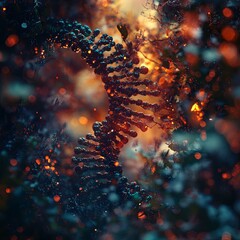 Fototapete - DNA image.the genetic information inside the cell of the body that make people who they are.