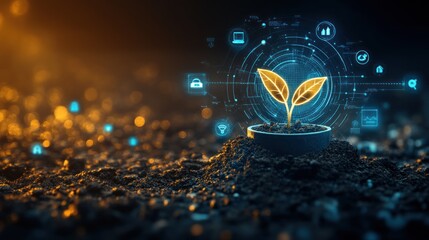 Poster - A Digital Network Surrounding a Growing Plant