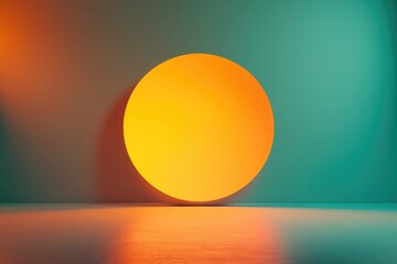 Wall Mural - A large orange ball sits atop a table, great for use in lifestyle or educational settings