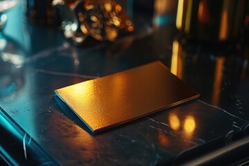 Poster - A close-up shot of a book on a table, perfect for academic or literary uses