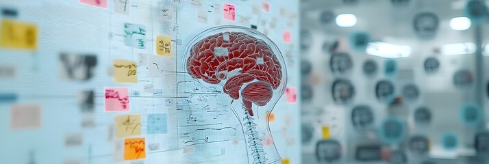 Aufkleber - Blurred and indistinct medical X ray scans pinned on a diagnostic lightboard creating an abstract and energetic background for healthcare research and technology concepts